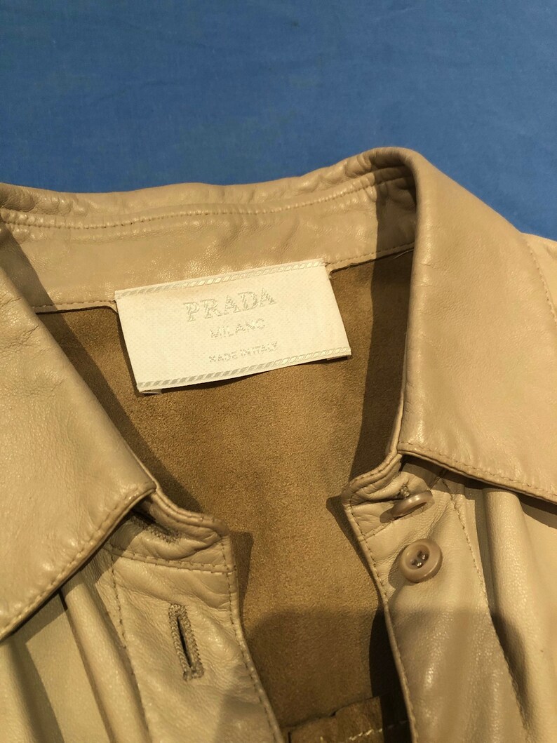 Prada leather shirt jacket image 7