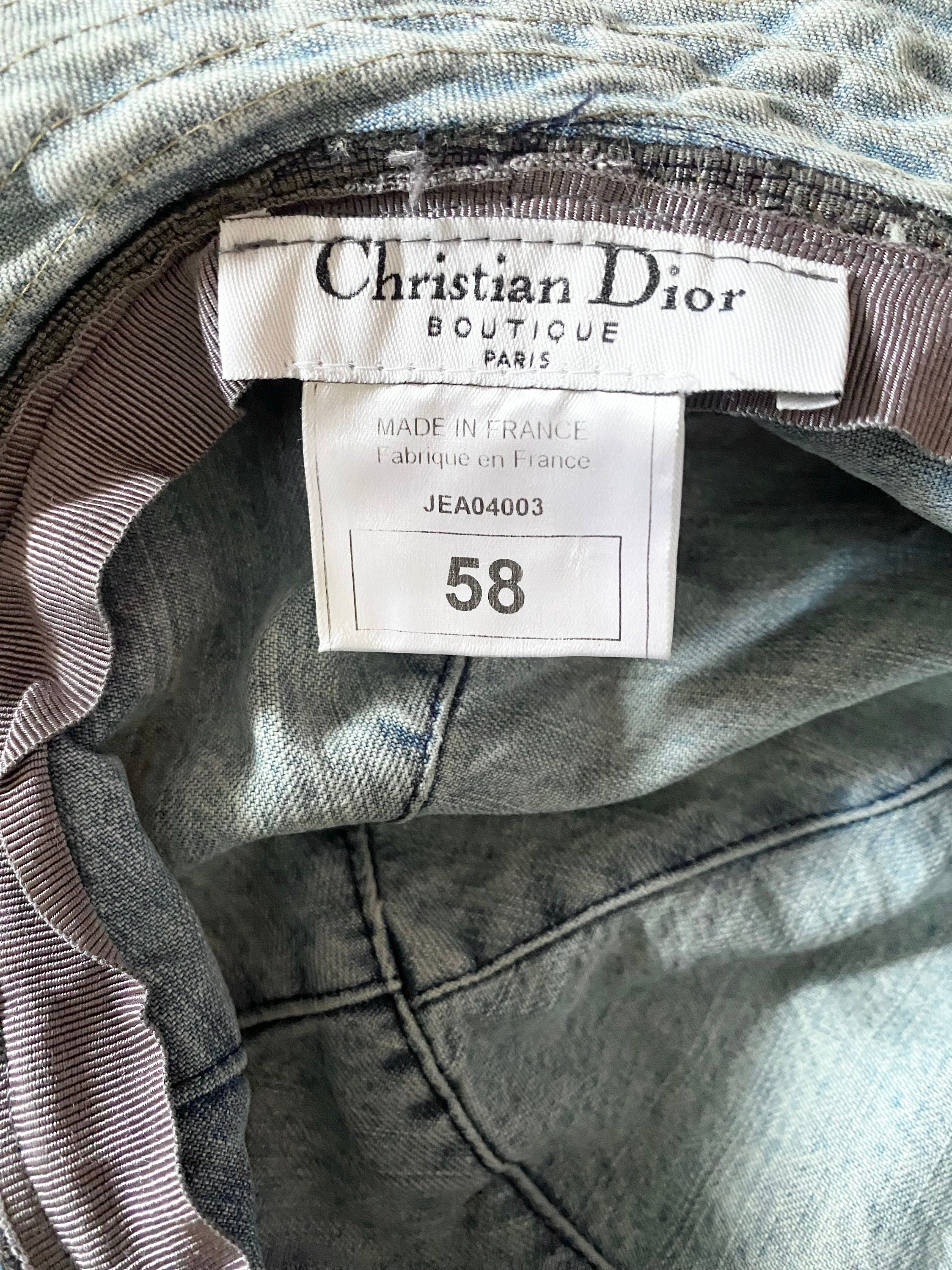2000s Christian Dior Denim Summer Foldable Hat - Etsy