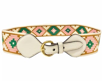 2000s miu miu Geometric High Waist Belt