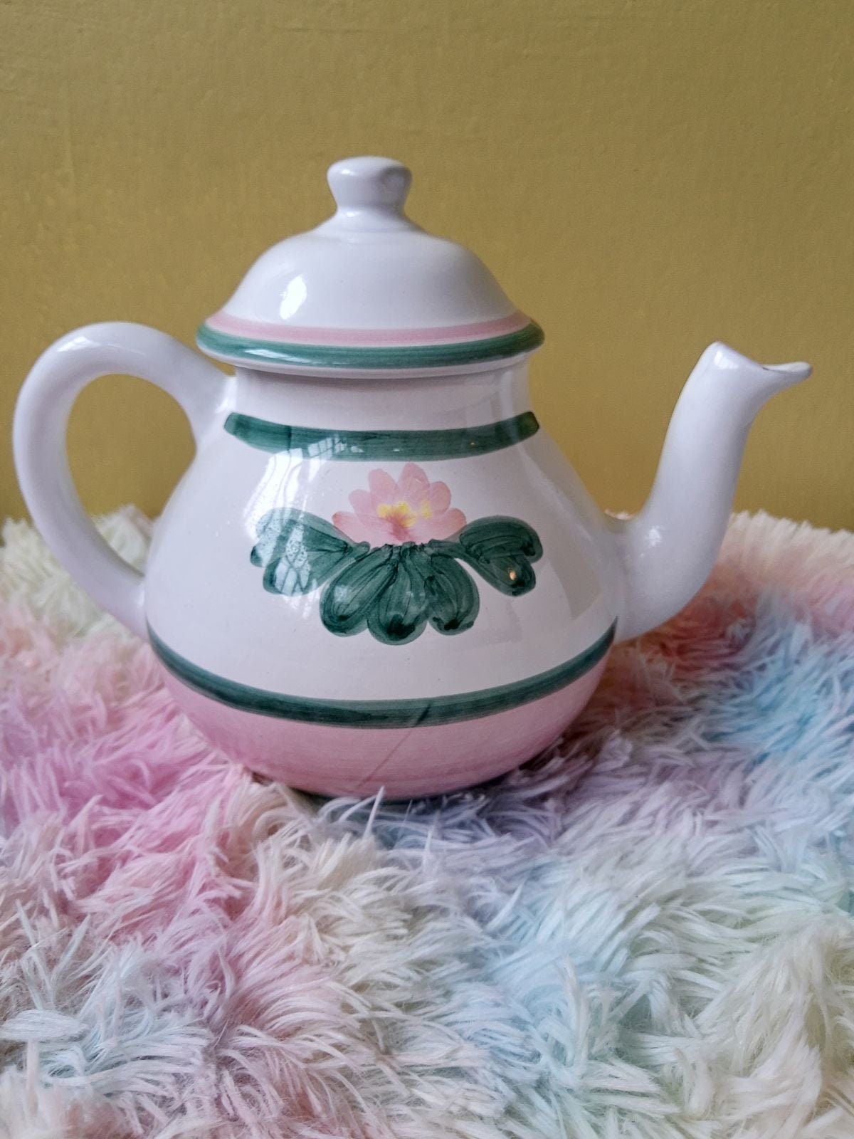 CALECA Italy Hand Painted Ceramic Teapot Melliso Etsy