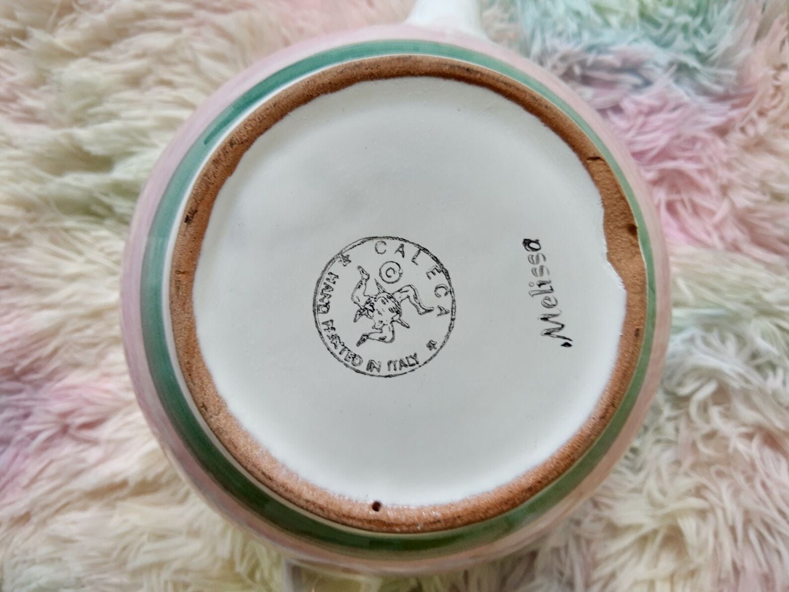 CALECA Italy Hand Painted Ceramic Teapot Melliso Etsy