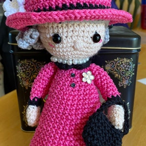 Queen Elizabeth II Crochet Doll