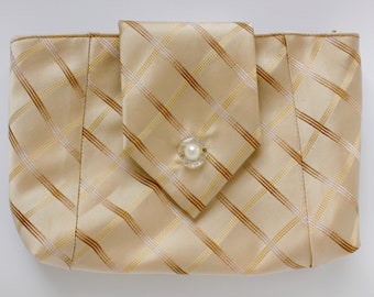 Custom: Silk Tie Clutch Purse from Your Necktie - Memory Keepsake or Special Gift - Eco Friendly Upcycle
