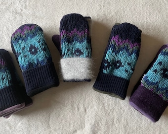 Custom Cashmere-Lined Mittens from your Wool Sweater