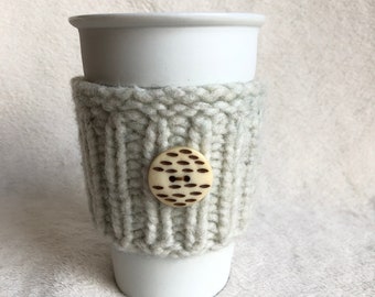 Coffee Cozy from an Upcycled Wool Sweater