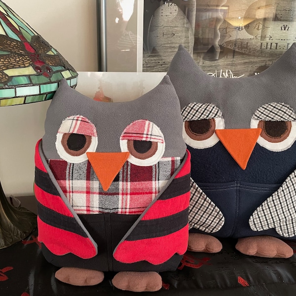 Sewing Patterns - Cuddly Owl and Baby Owl Pillow