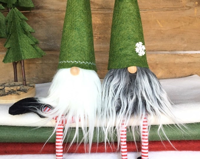 1 X Christmas Gnome Nisse - ( 9 Inch) Meadow Green Color With Gray ...