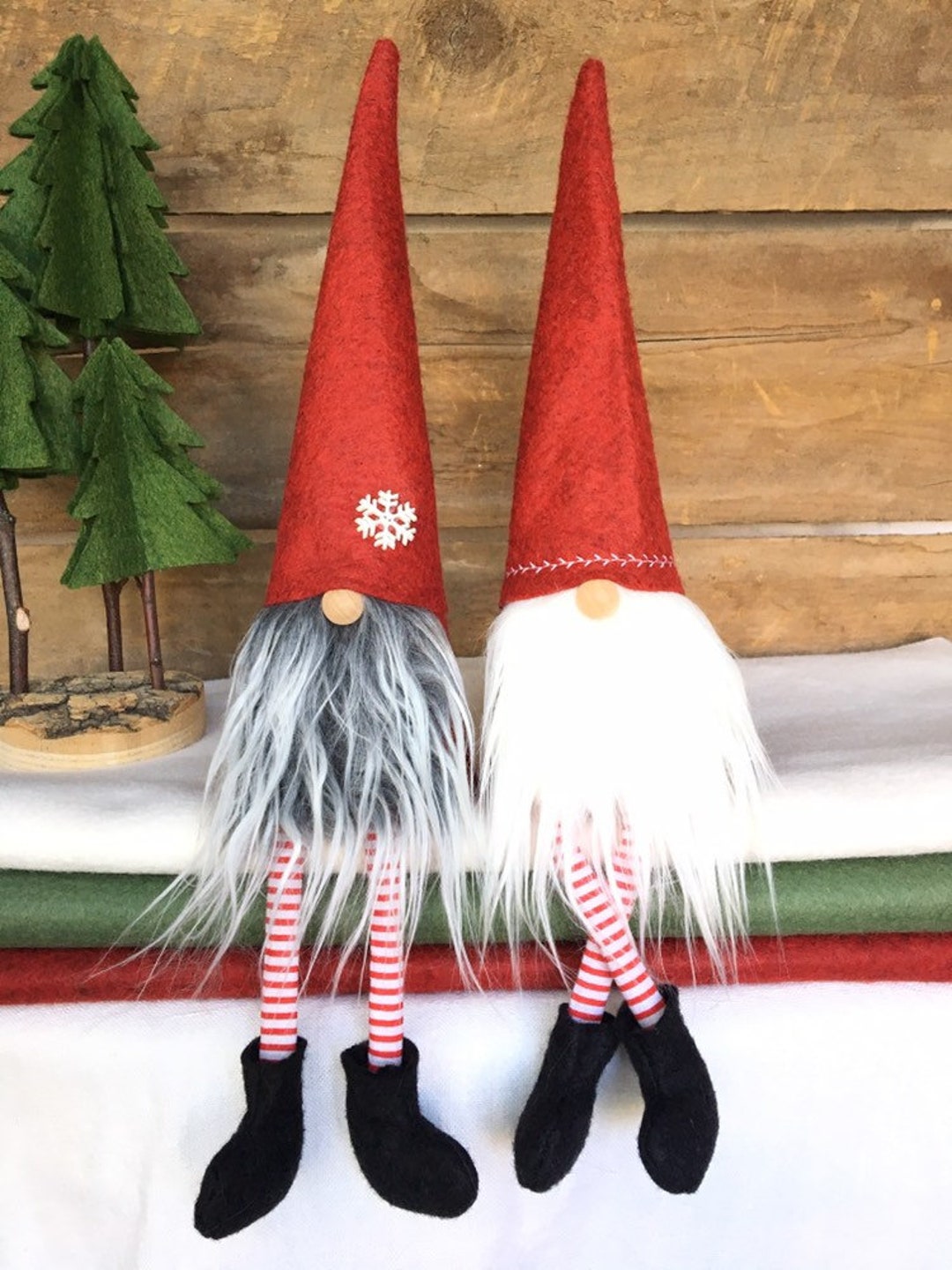 1 x Noël Winter Gnome Nisse 9 pouces Couleur rouge brique - Etsy France