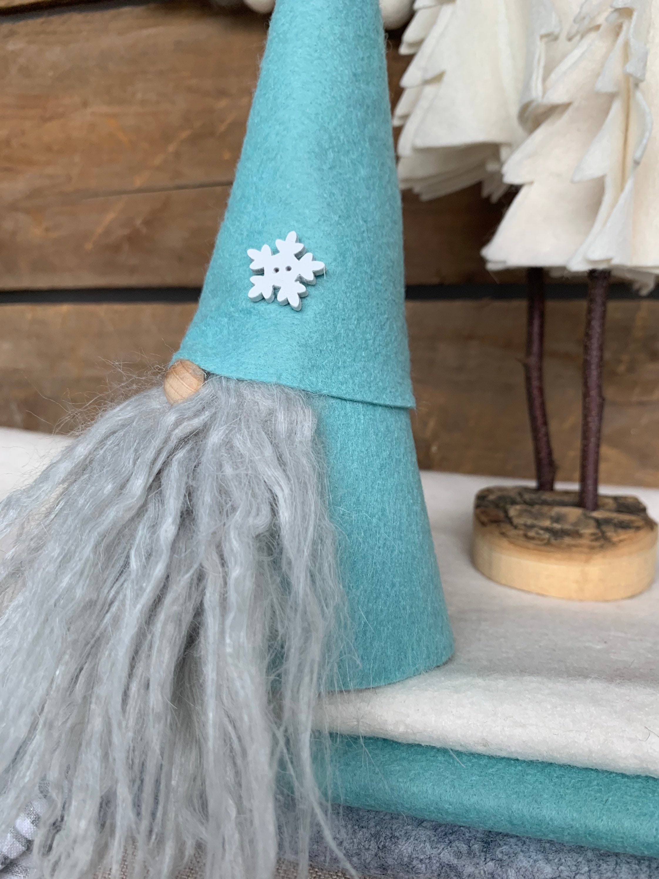 Christmas/winter Gnome Nisse - ( 9 Inch) Salt Water Blue Color With ...