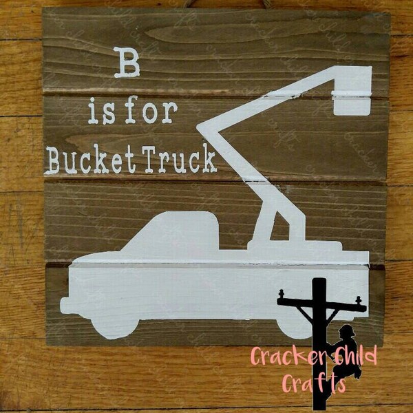 ABC's of line work pallet sign- lineman signs- lineman decor- lineman nursery- lineman nursery decor-future lineman