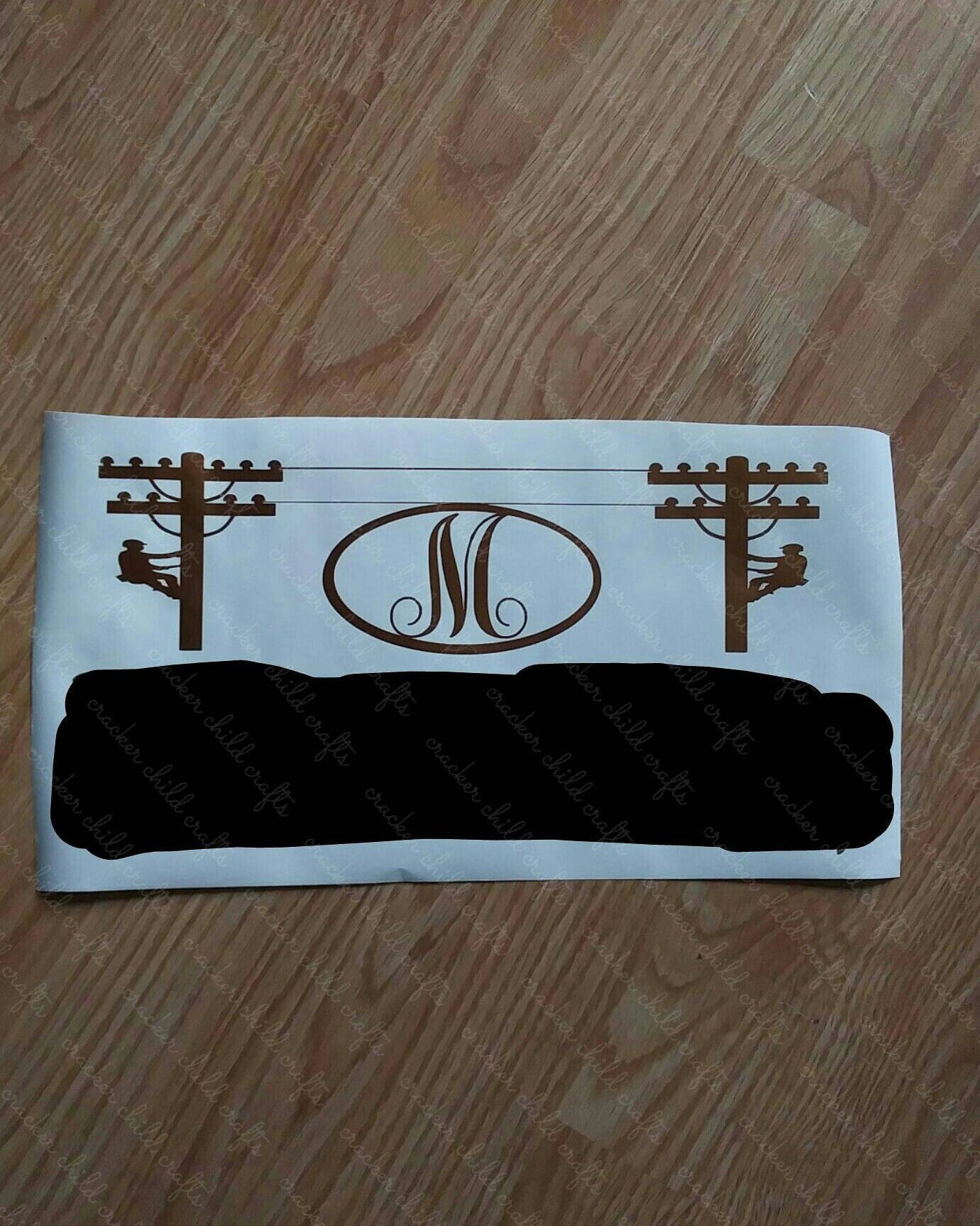 Lineman Mailbox Decal Linemanpower Lineman Lineman's Etsy
