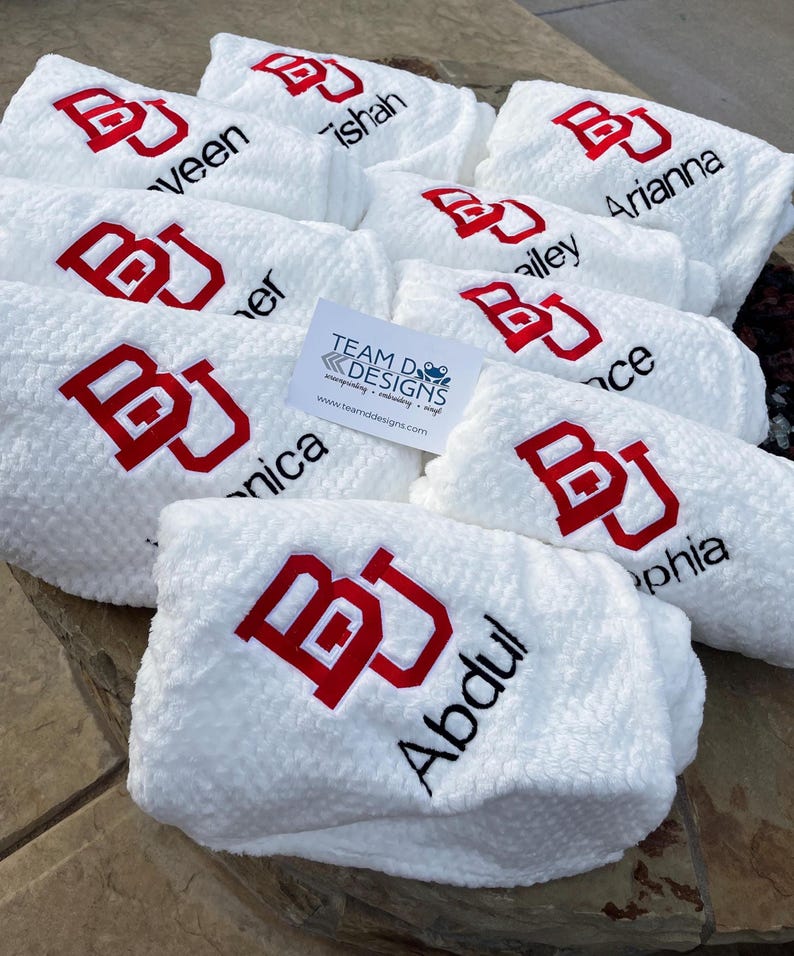 Personalized Plush College Blanket, Custom Graduation Gift image 9