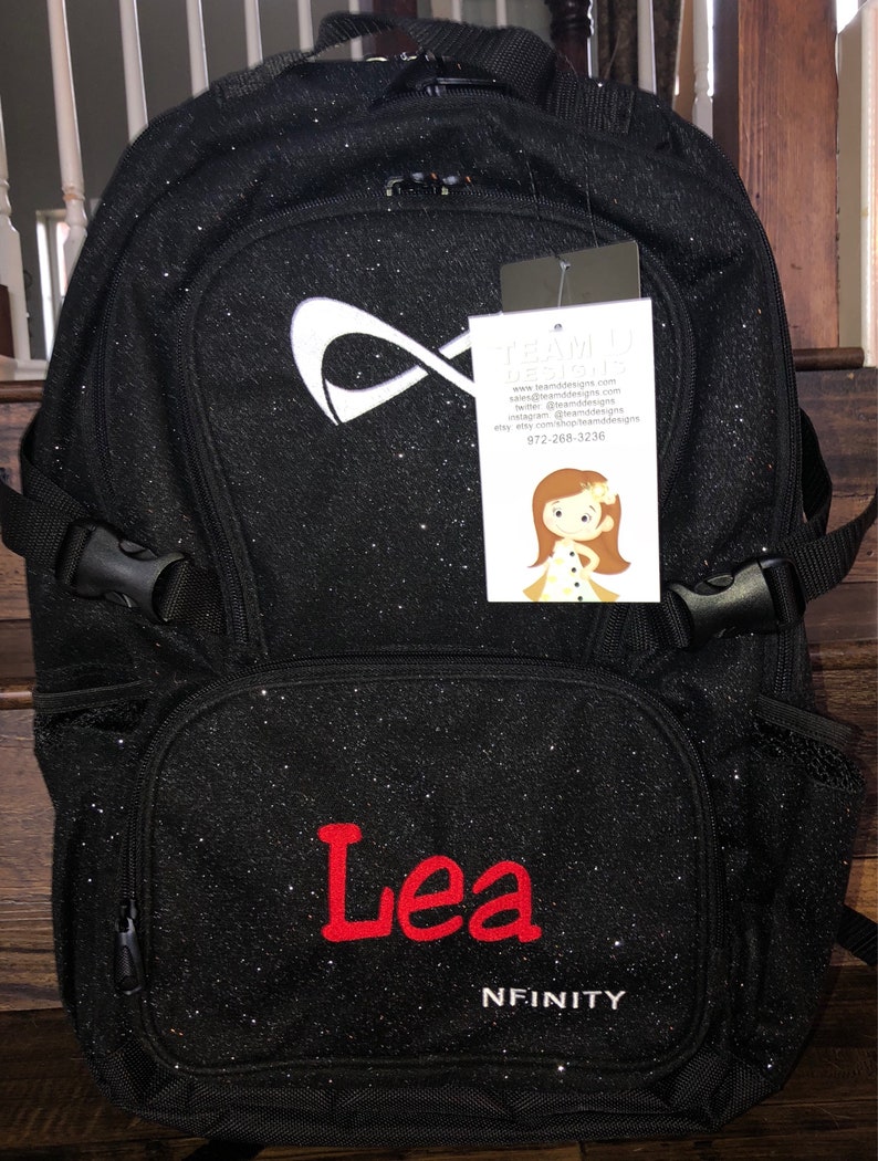 nfinity sparkle backpack with embroidery