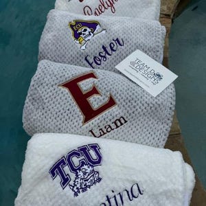 Personalized Plush College Blanket, Custom Graduation Gift image 6