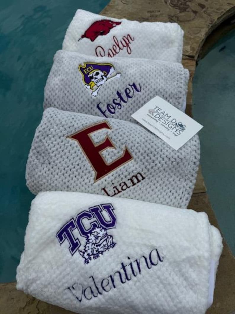 Personalized Plush College Blanket, Custom Graduation Gift image 6