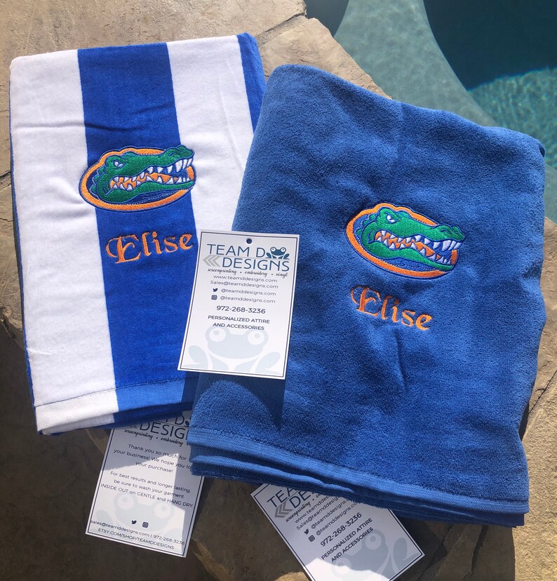 Custom College Personalized Beach Towels/ Grad Gift/ Etsy