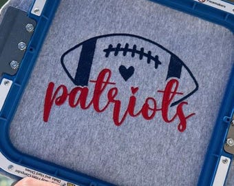 Embroidered Patriots Crewneck Sweatshirt: Superbowl Fan Apparel