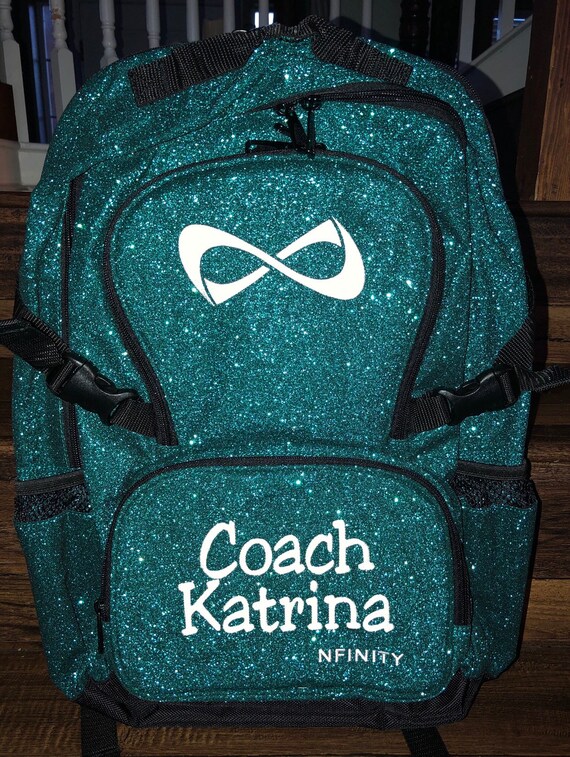 Nfinity Teal Sparkle Backpack With Embroidery Teal With White Etsy Nfinity Teal Sparkle Backpack With Embroidery Teal With White Etsy