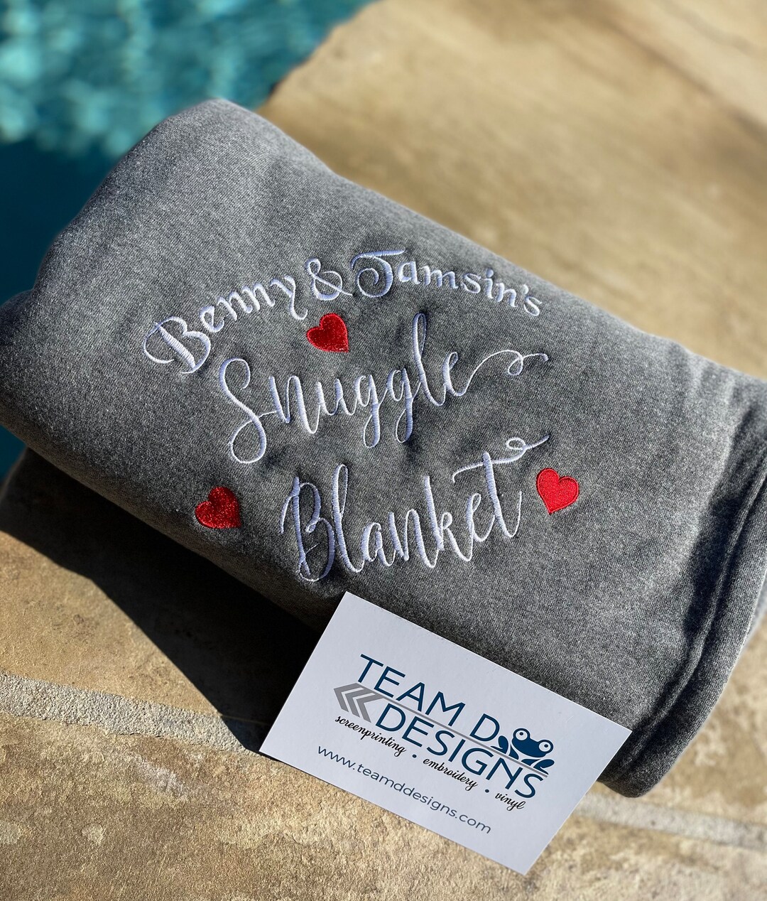 Personalized Blanket/snuggle Blanket Design/embroidered Valentine Gift ...