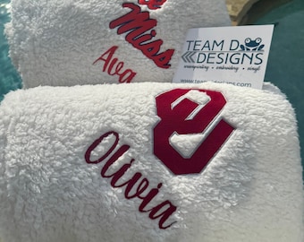 Personalized Plush Blanket: College Team Logo, Custom Name