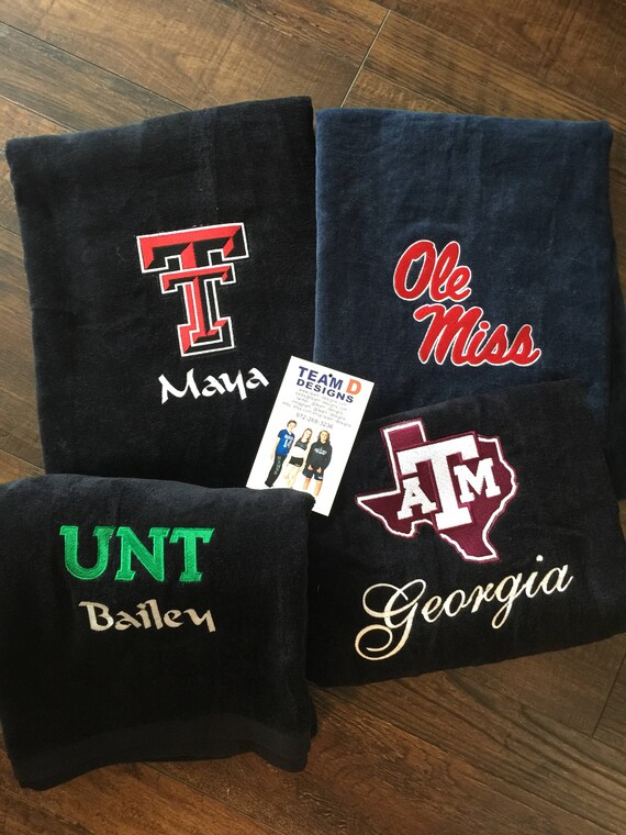 Longhorn Baylor Texas A&M etc Personalized Bath/Beach Towel with