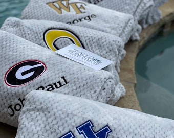 Custom Personalized Plush Textured Blanket/ Grad Gift/ Personalized Blanket/ Custom Blanket for Graduates/College team Blanket/HS Gift