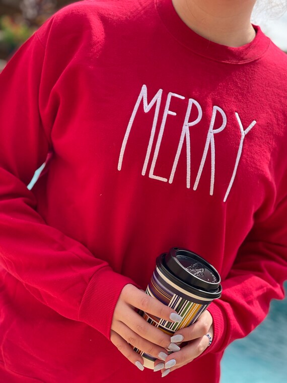 Holiday Embroidered Crew Sweatshirt 