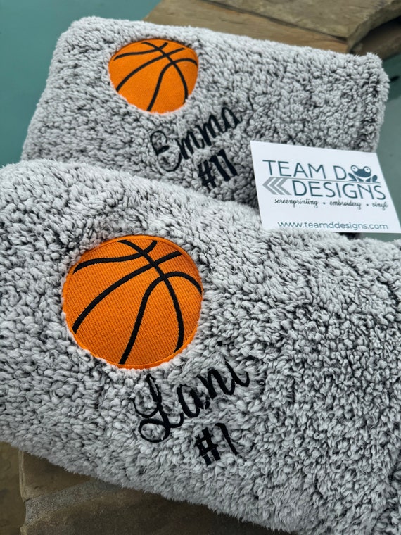 Personalized basketball blanket best sale