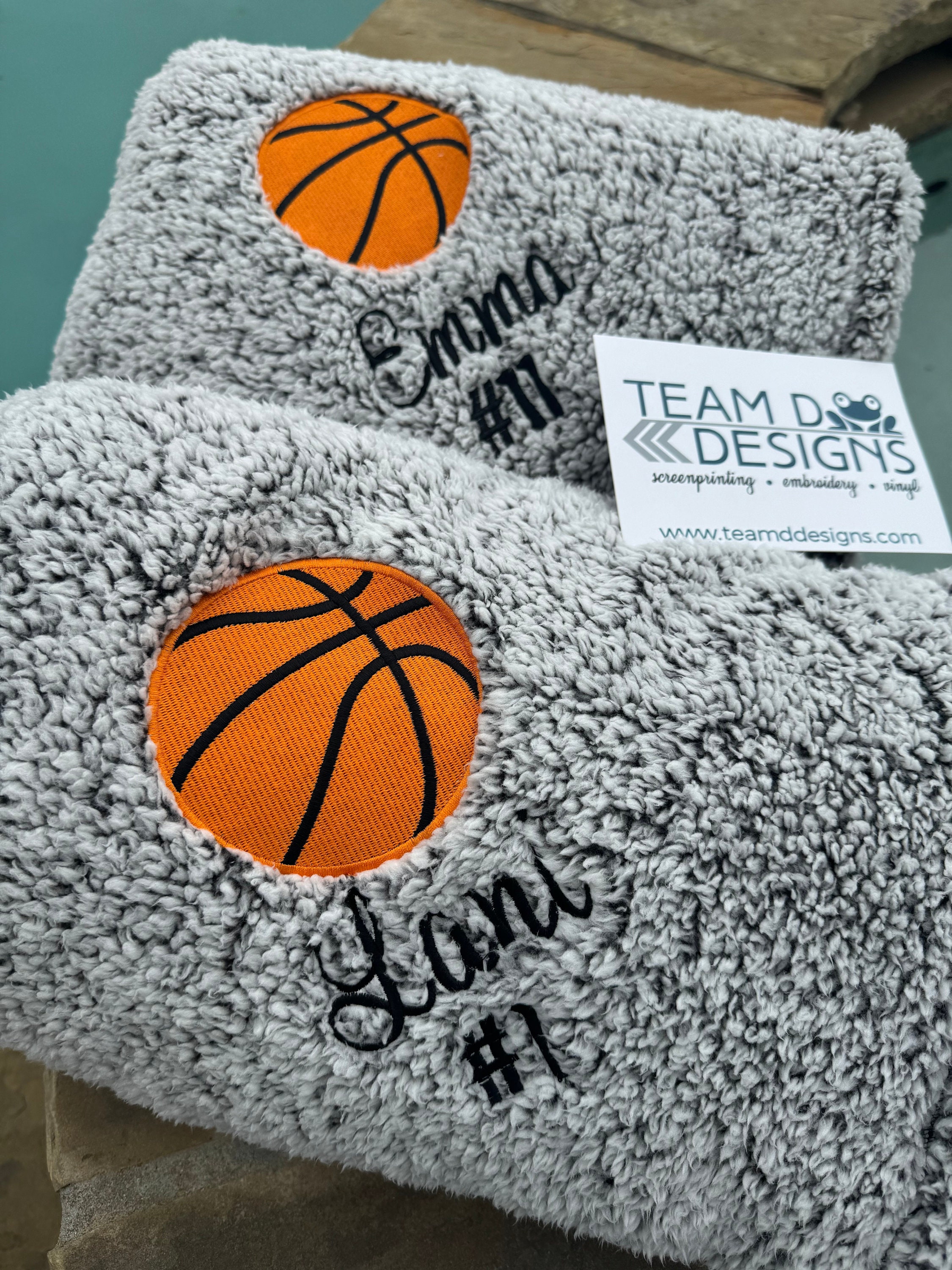 Basketball Blanket personalized Basketball Blanket embroidered Basketball Gift team Basketball Blanket Custom Basketball Blanket fast Ship Etsy