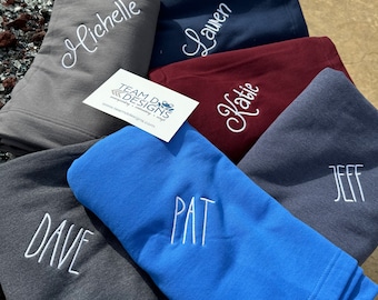 Personalized Embroidered Sweatshirt Blanket/ Custom Sweatshirt Blanket / Custom Stadium Blanket/Great Office Gift/Custom Name Blanket