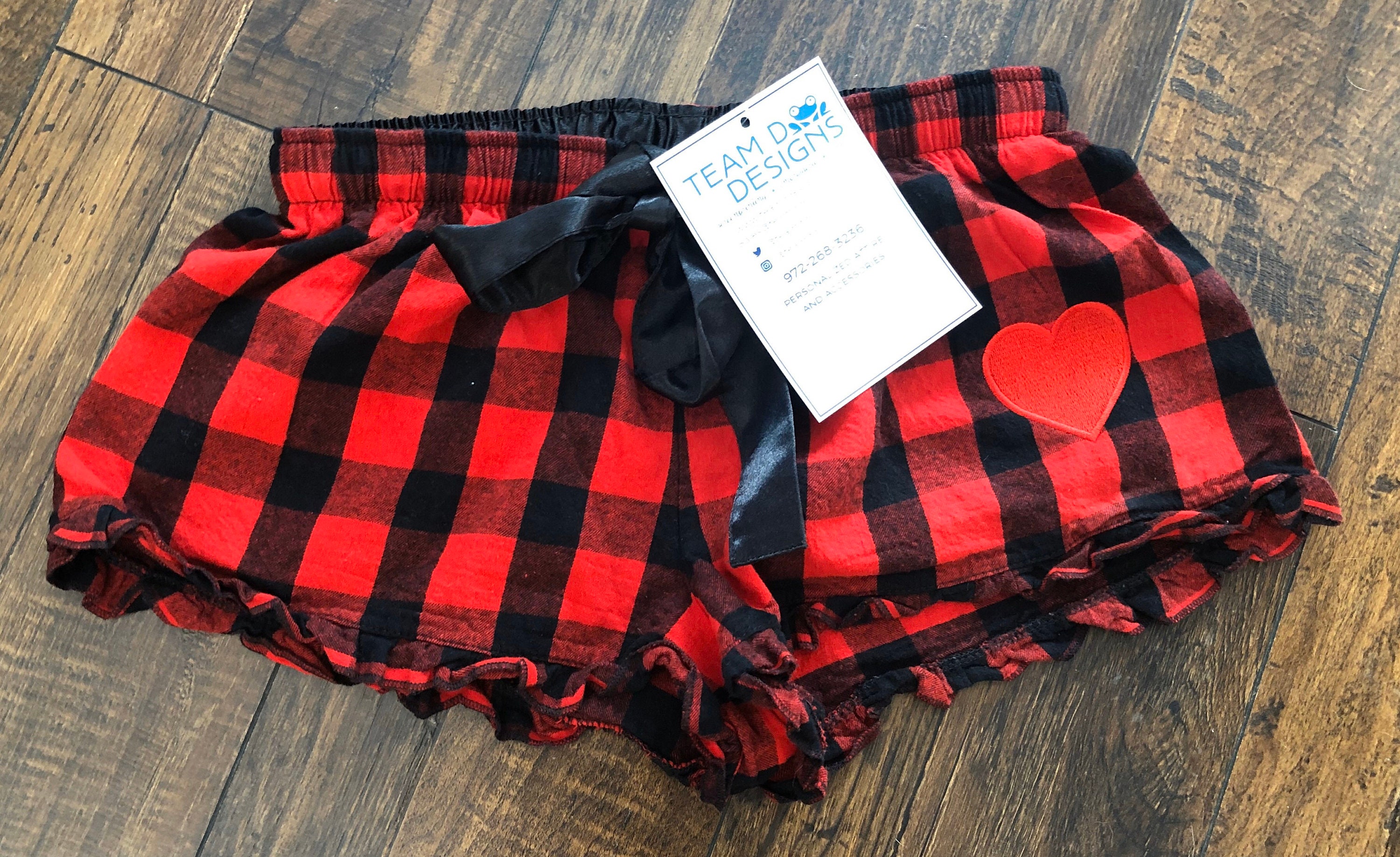 Venta VALENTINE Pj Shorts Set/Valentine pj Set/ Buffalo plaid Etsy