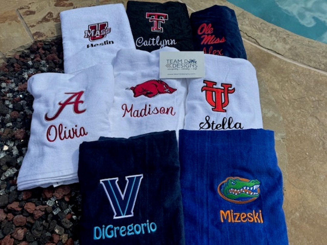 Custom Personalized Embroidered Beach Towel/ Grad Gift/ Custom Towel