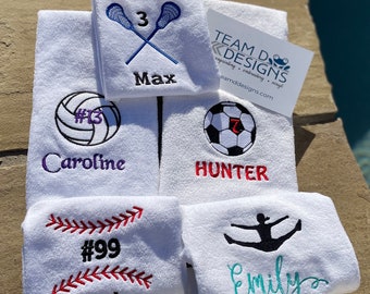 Custom Personalized Sport Hand Towel/ Sport Towel/ Personalized Hand Sport Towel/ Personalized Sport Gift Towel/ Fast Ship