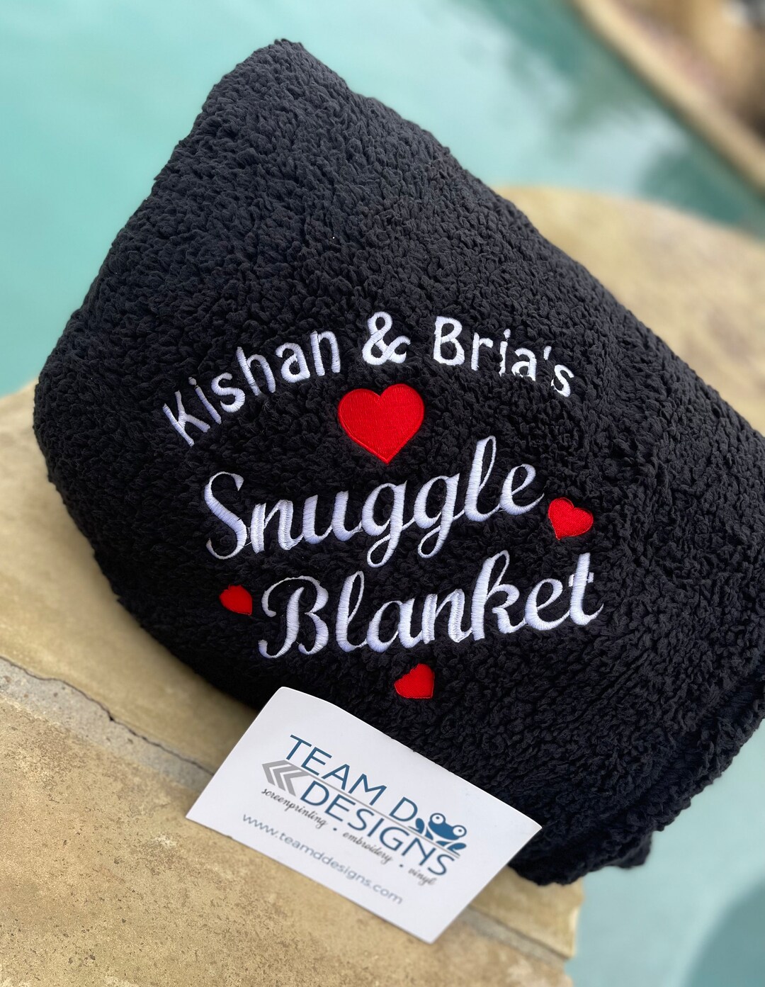 Personalized Snuggle Blanket /embroidered Gift/wedding Gift/ Engagement ...