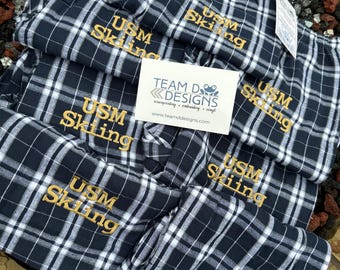FREE Monogrammed Fast Ship Plaid Pj Pant/Unisex Flannel Cotton Plaid Pajama Pants/Plaid PJ Pants in Many Colors /Adult Sizes  XSmall-4XL
