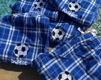 VOLLEYBALL Football Soccer Softball Basketball Cheer Sport Pj Pants/Fast Ship Plaid Pj Pant/Unisex Cotton Plaid Pj Pant /Sizes XSmall-4XL