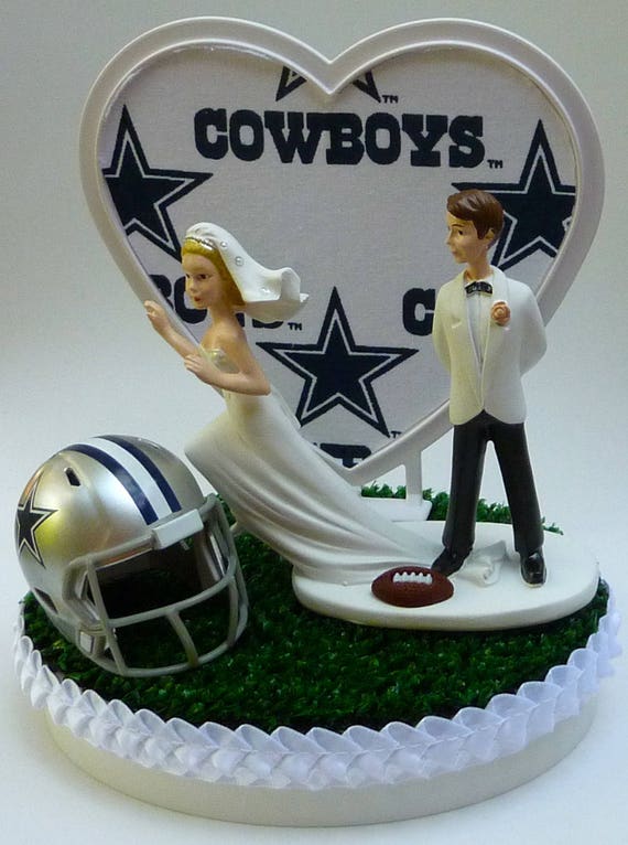 Home Garden Wedding Cake Topper Dallas Cowboys Football Themed