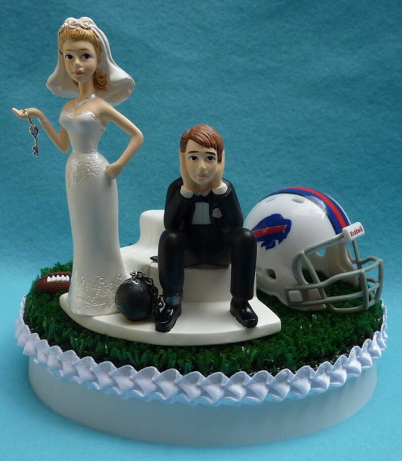 Wedding Cake Topper Buffalo Bills Football Themed Ball and Etsy