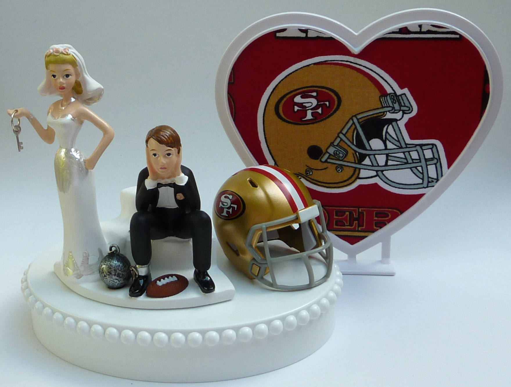 Wedding Cake Topper San Francisco 49ers SF Football Themed | Etsy