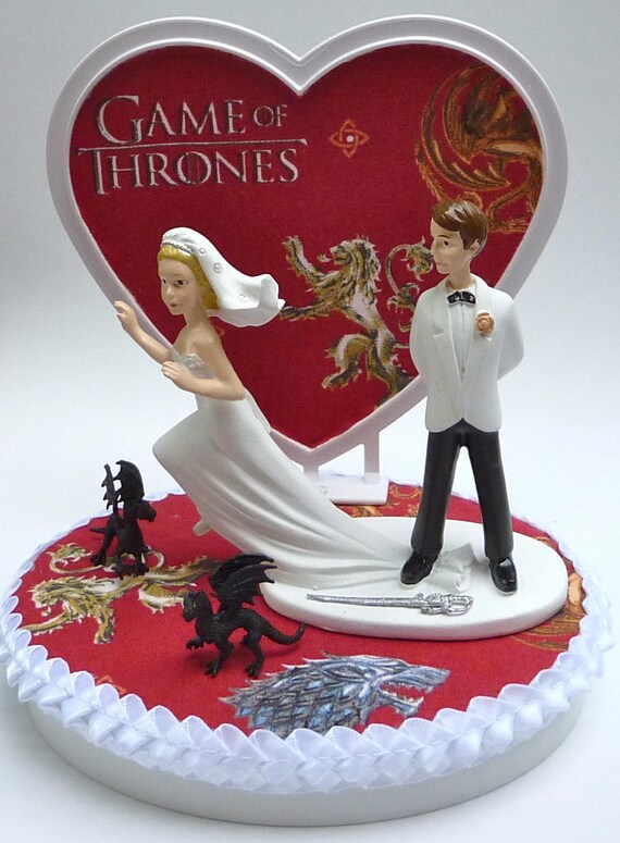 Wedding Cake Topper Game Of Thrones Themed Runaway Bride Etsy