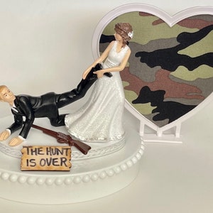 Wedding Party Reception ~Rabbit Hare~ Cake Topper Hunter Hunting Redneck Rifle 