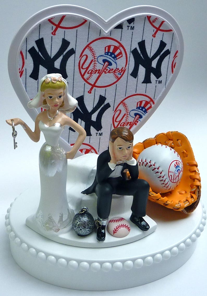 Wedding Cake Topper New York Yankees NY Baseball Themed