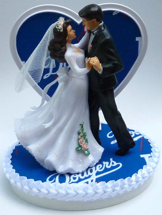  Wedding  Cake  Topper  Los  Angeles  Dodgers Baseball Themed LA 