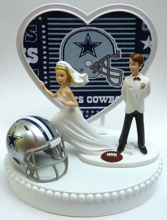 Wedding Cake Topper Dallas Cowboys Football Runaway Bride Etsy