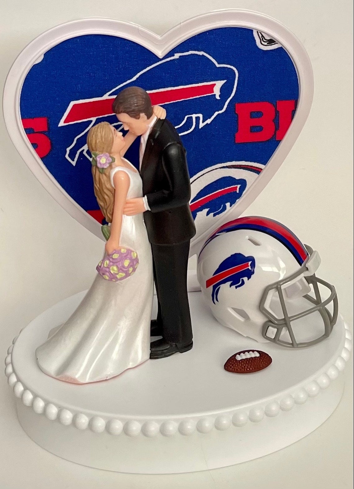 Wedding Cake Topper Buffalo Bills Football Themed Beautiful Etsy