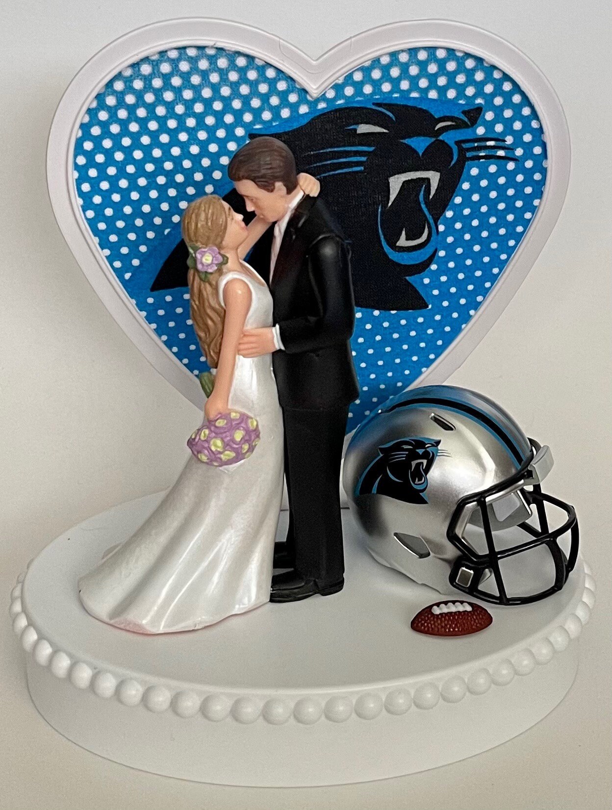 Wedding Cake Topper Carolina Panthers Football Themed Etsy 日本