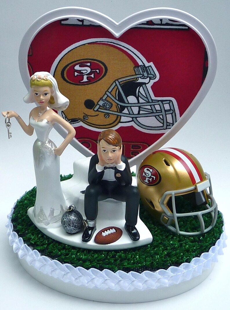 Wedding Cake Topper San Francisco 49ers SF Football Themed Wedding Cake Topper San Francisco 49ers SF Football Themed