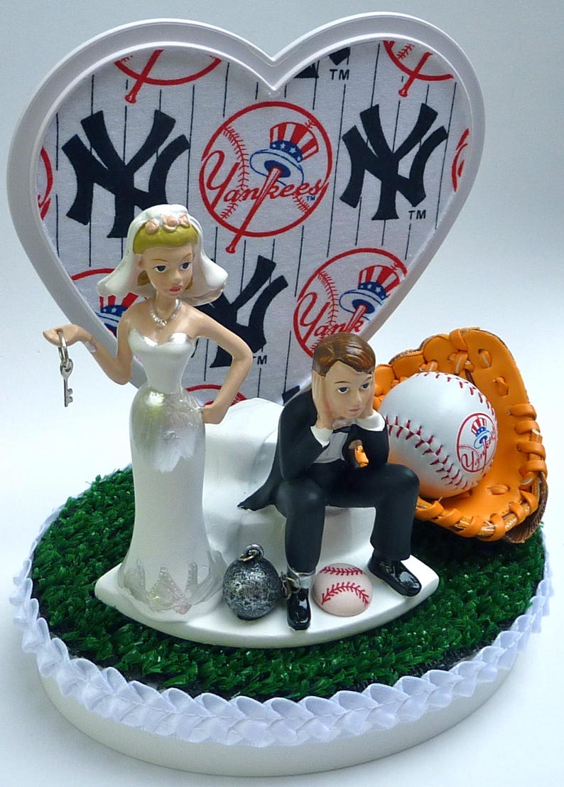 Wedding Cake Topper New York Yankees NY Baseball Themed Ball Etsy