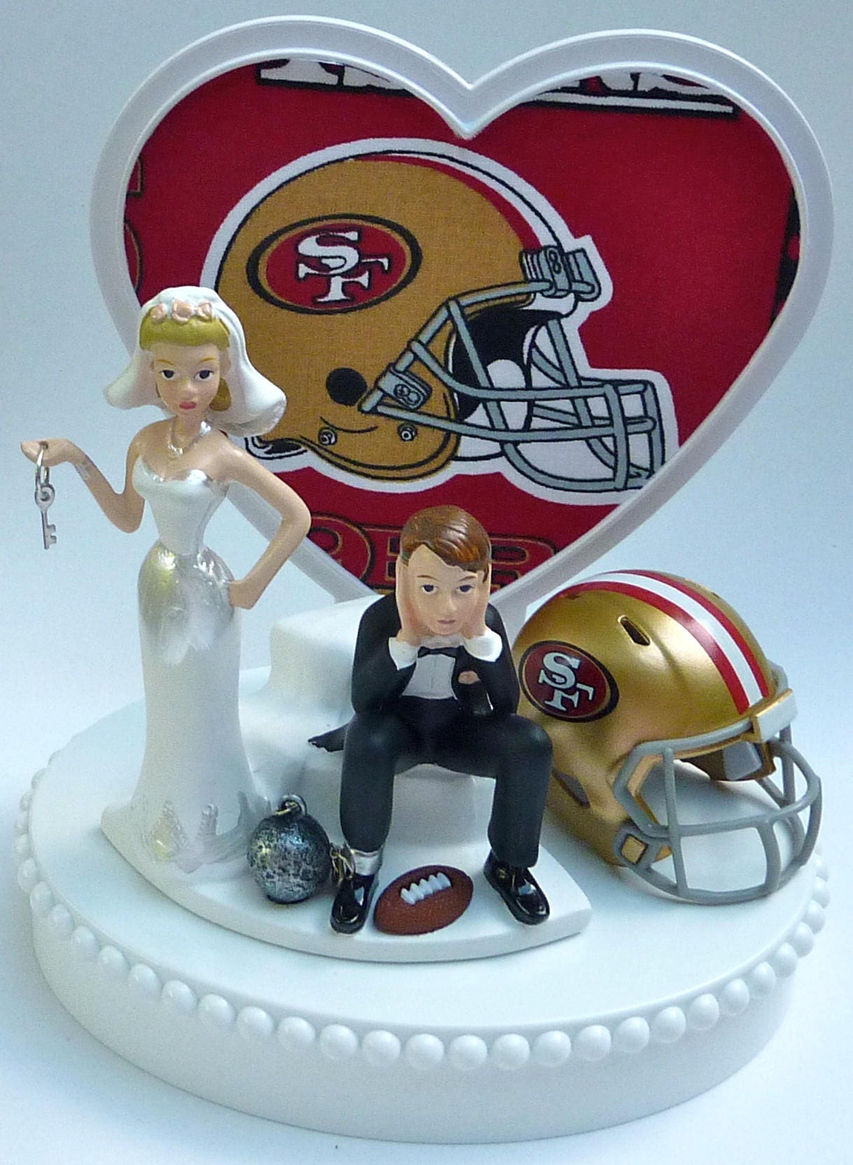 Wedding Cake Topper San Francisco 49ers SF Football Themed | Etsy