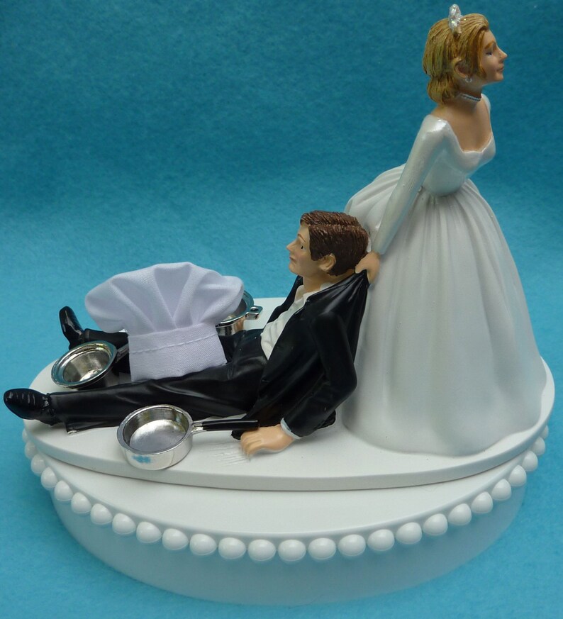 Wedding Cake Topper Chef Cooking Cookware Pots and Pans Hat Etsy